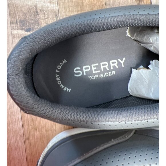 Sperry Mens Memory Foam Gray & White Sneakers 11.5 - Picture 3 of 5